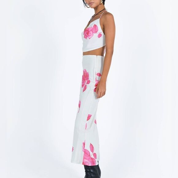 NWT Princess Polly Karalle Skirt Set Cream / Pink Size 12 - Picture 5 of 12